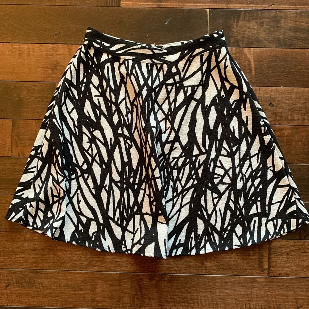 Forever 21 Abstract Print Skater Skirt